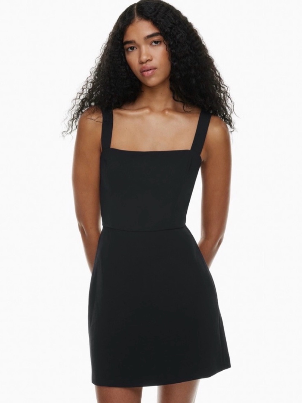 Wilfred Aperture black tie back mini dress